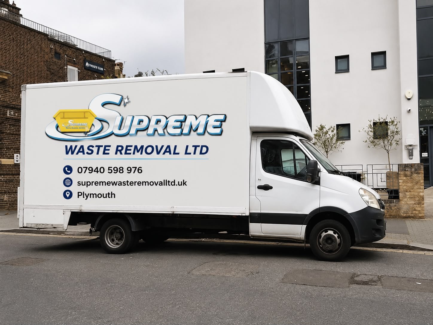 Supreme Waste Removal vehicle in Plymouth