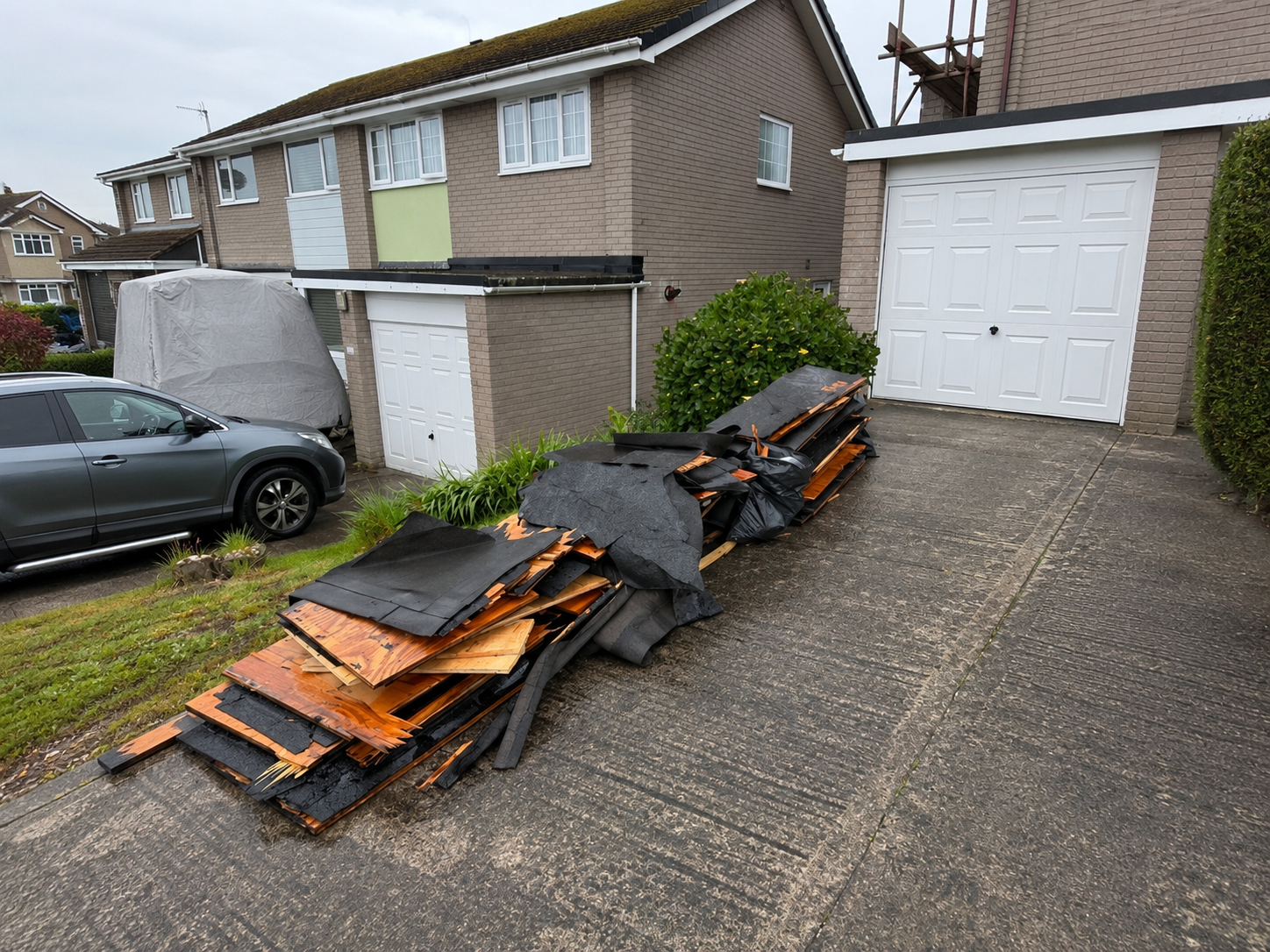 Driveway before builders waste clearance
